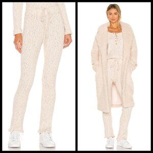 💕HEARTLOOM💕 Nikita Pant Oat Ribbed Soft & Cozy Wide Leg Sweatpants M NWT